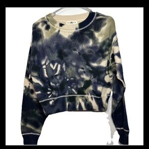 NATURAL LIFE Women Sweater Sz XS
Blue Burnout Tie Dye Cropped Boho